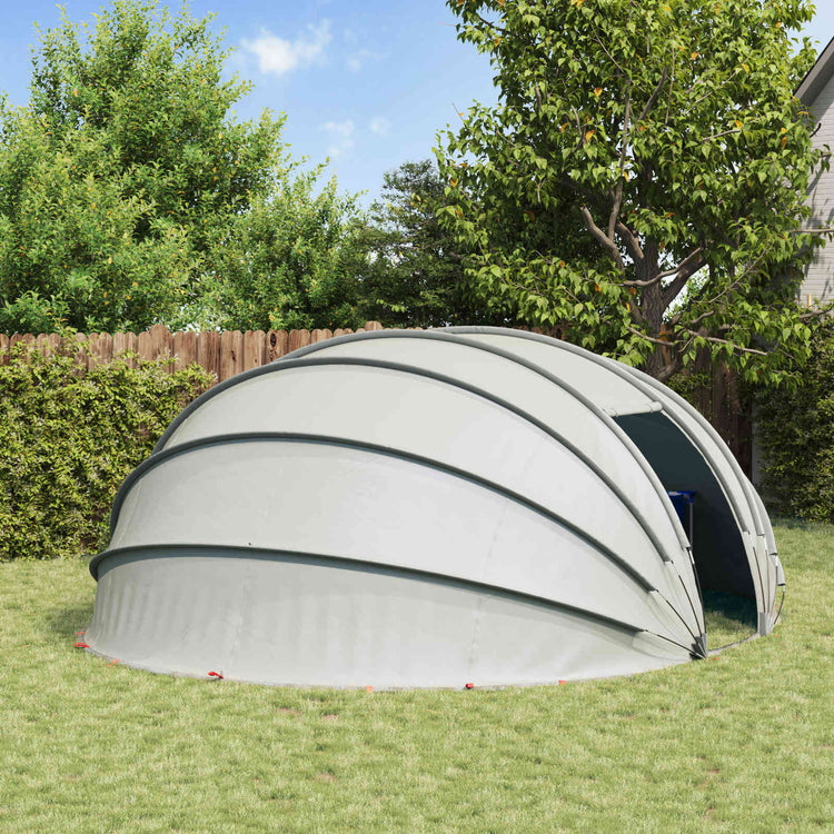 Vidaxl zwembad tent koepel 538 x 440 x 204 cm grijs