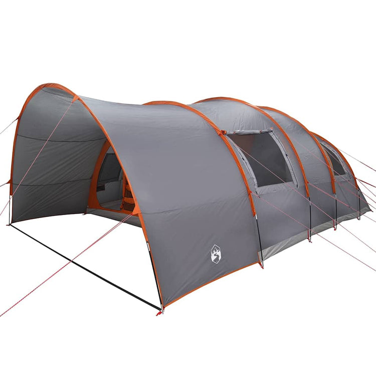 Vidaxl tunnel tent 8-person 8-persoons grijs en oranje