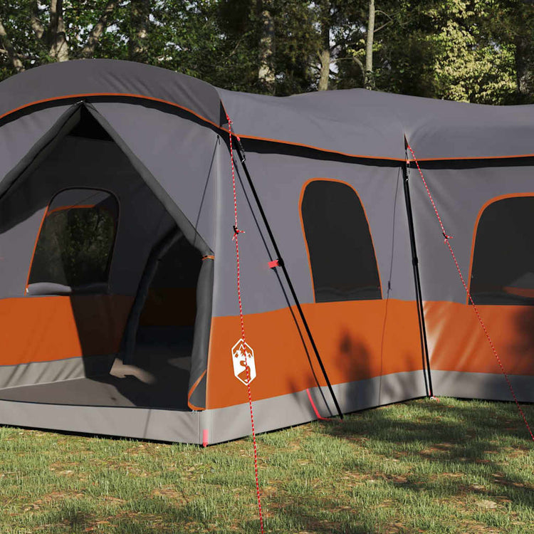 Vidaxl tent voor 16 personen grijs en oranje 680 x 510 x 210 cm