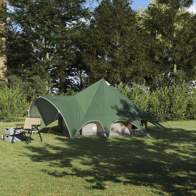 Vidaxl teepee tent 3-person 3-persoons groen en grijs