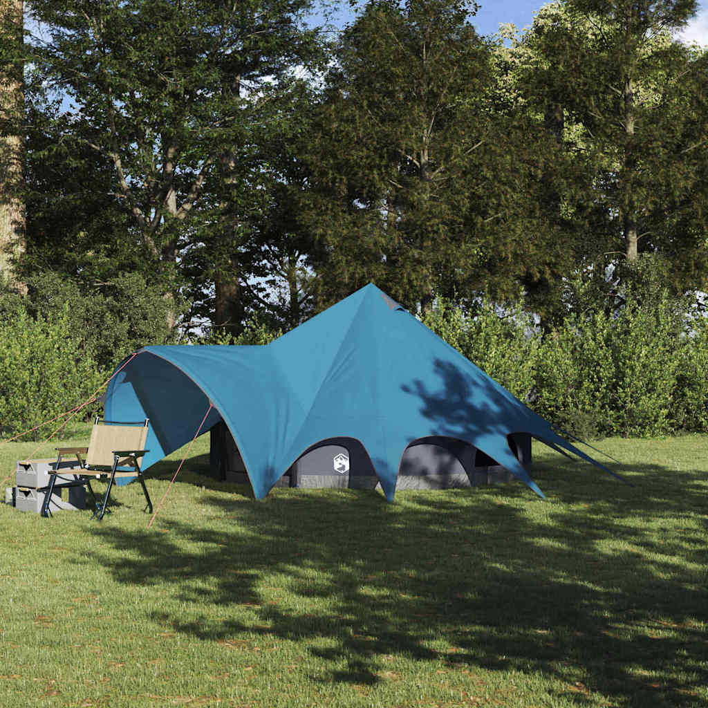 Vidaxl teepee tent 3-person 3-persoons blauw en grijs