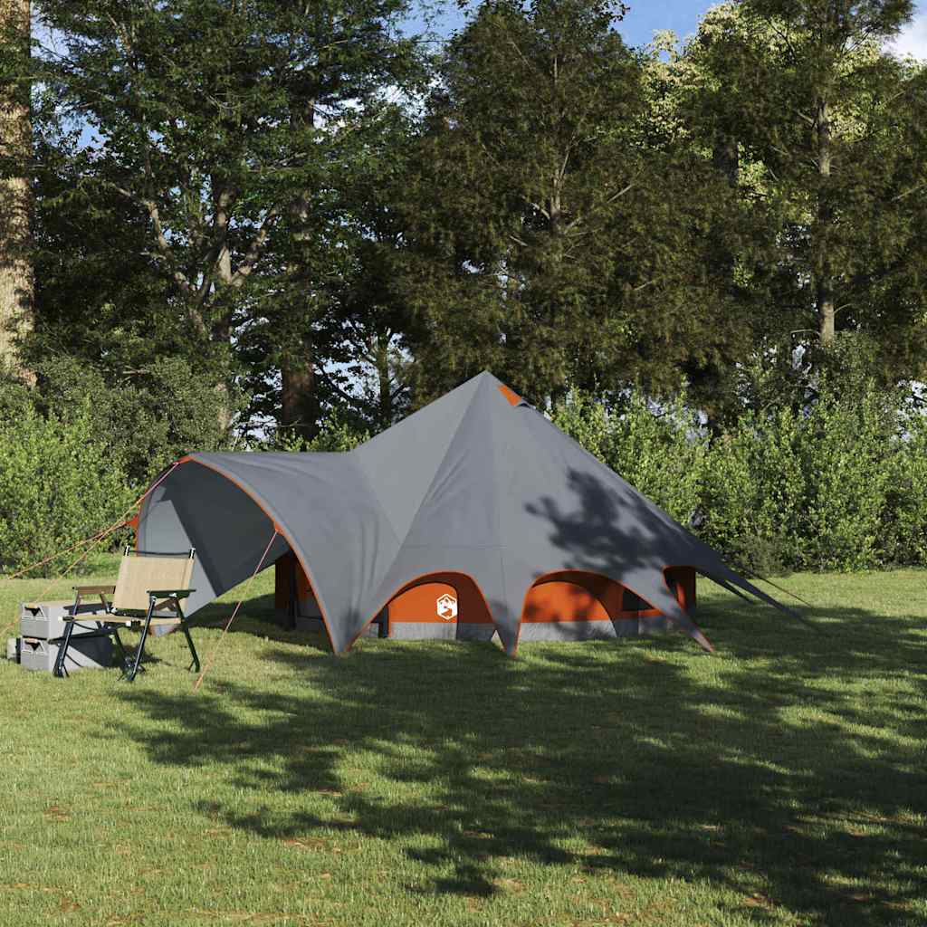 Vidaxl teepee tent 3-person 3-persoons grijs en oranje