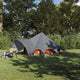 Vidaxl teepee tent 3-person 3-persoons grijs en oranje