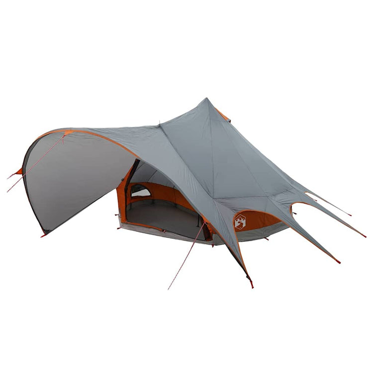 Vidaxl teepee tent 3-person 3-persoons grijs en oranje