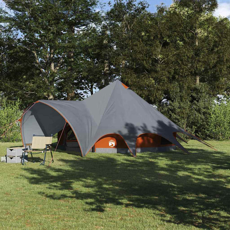 Vidaxl teepee tent 5-person 5-persoons grijs en oranje