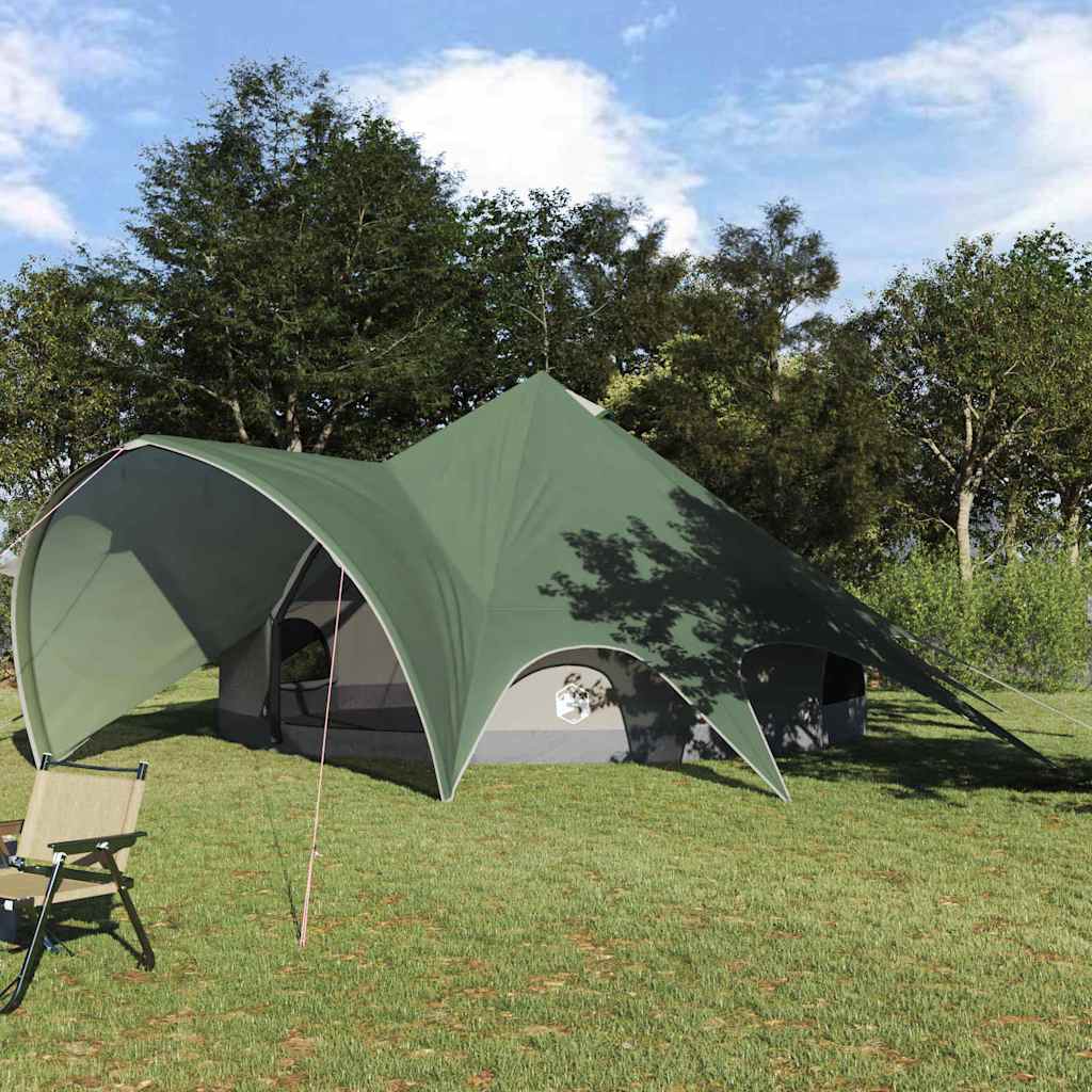 Vidaxl teepee tent 7-persoon 7-persoons groen en grijs