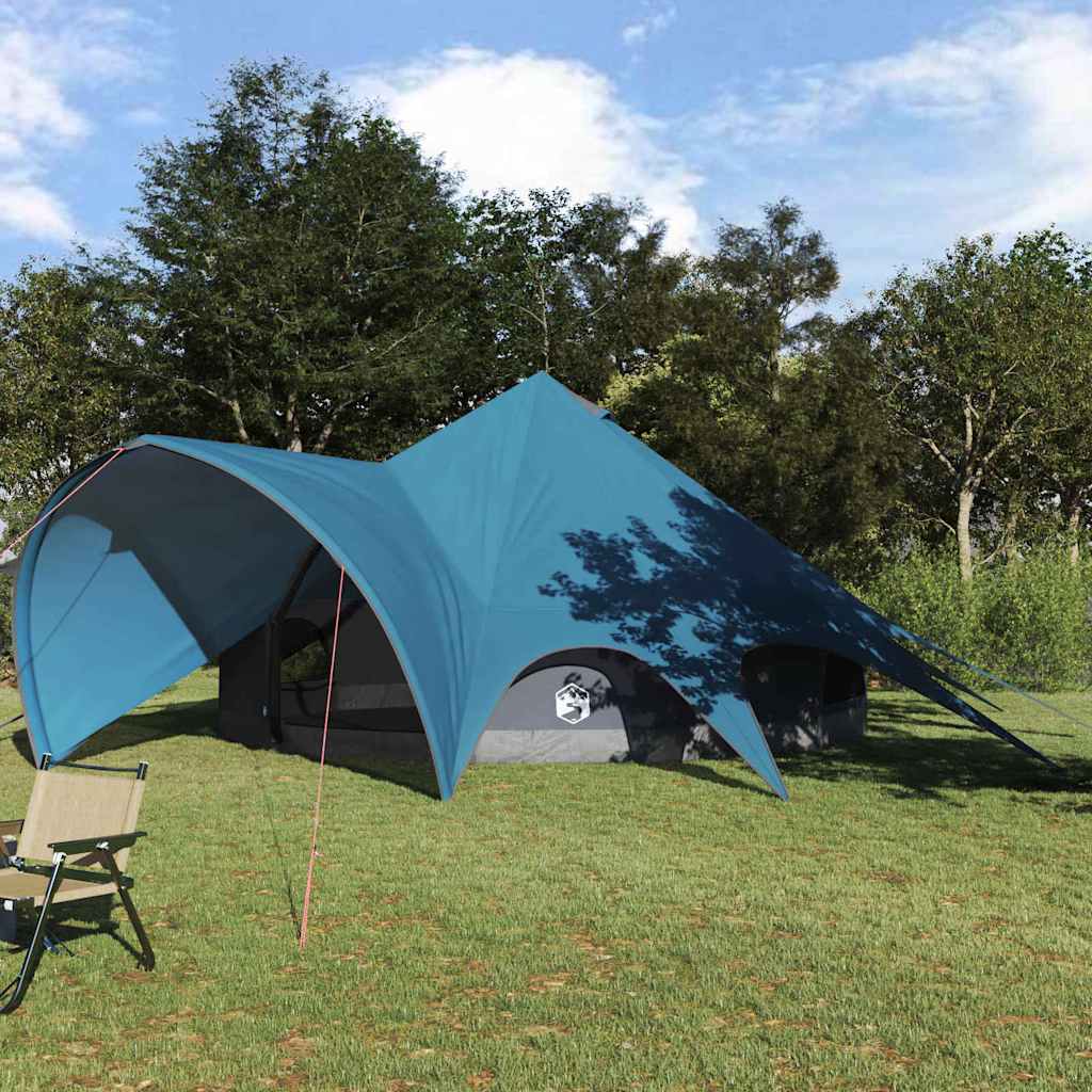 Vidaxl teepee tent 7-persoon 7-persoons blauw en grijs