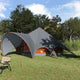 Vidaxl teepee tent 7-persoon 7-persoons grijs en oranje