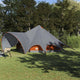 Vidaxl teepee tent voor 9 personen 9-persoons grijs en oranje