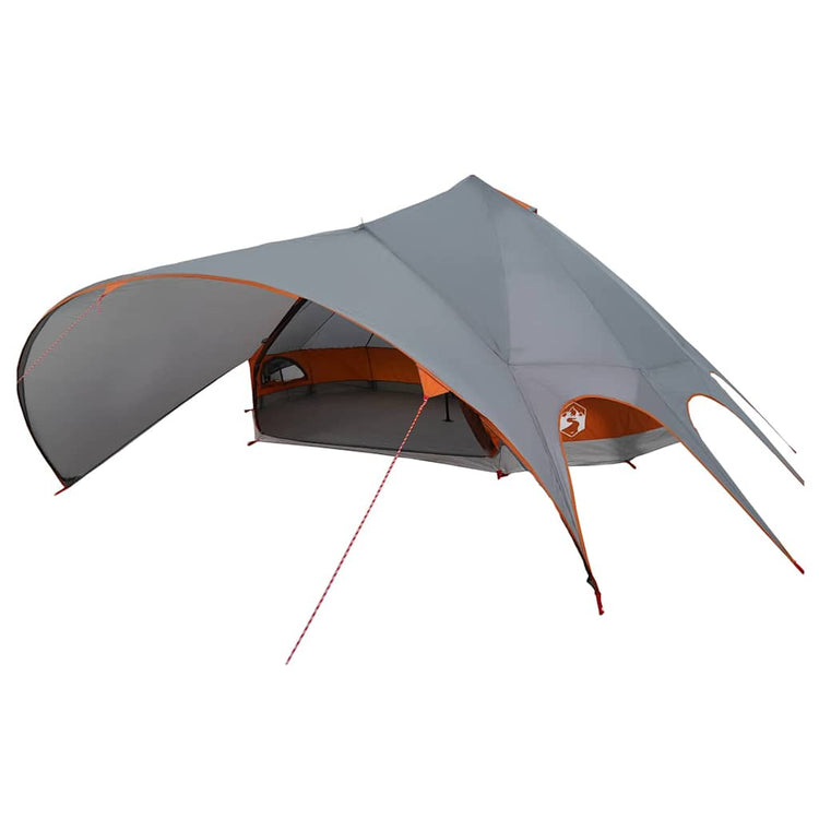 Vidaxl teepee tent voor 9 personen 9-persoons grijs en oranje