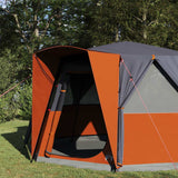 Vidaxl cabinetent 6-personen 6-persoons grijs en oranje - afbeelding 3
