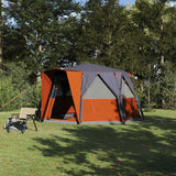 Vidaxl cabinetent 6-personen 6-persoons grijs en oranje - afbeelding 1