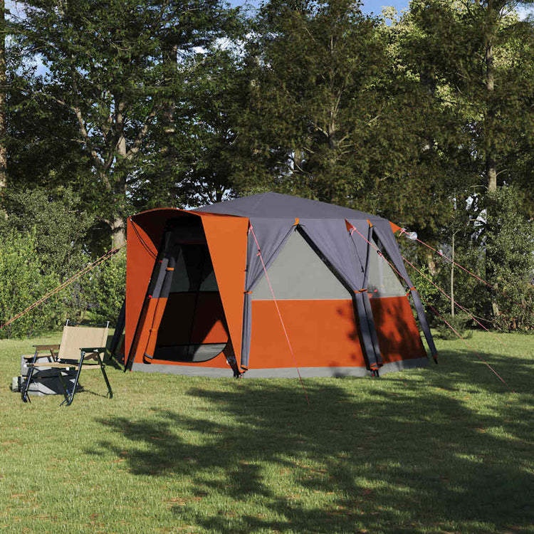 Vidaxl cabinetent 6-personen grijs en oranje 425 x 396 x 222 cm