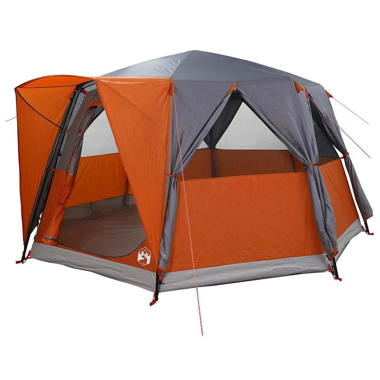 Vidaxl cabinetent 6-personen grijs en oranje 425 x 396 x 222 cm