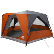 Vidaxl cabine tent 7-persoons 7-persoons grijs en oranje - afbeelding 2