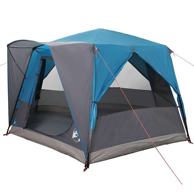 Vidaxl cabine tent 5-persoon met dak blauw en grijs 333 x 317 x 194 cm