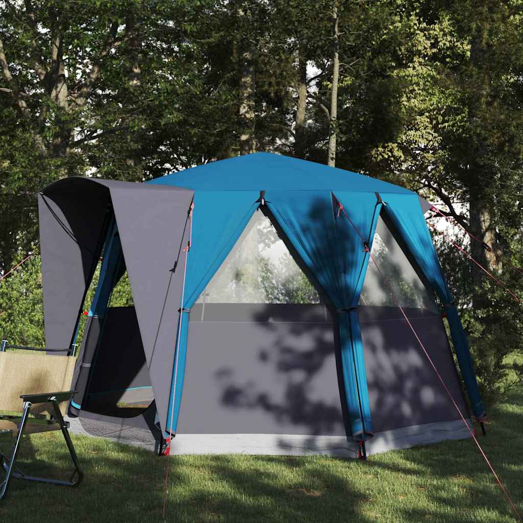 Vidaxl cabine tent 3-persoon met dak blauw en grijs 320 x 320 x 203 cm