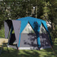 Vidaxl cabine tent 3-persoon met dak blauw en grijs 320 x 320 x 203 cm