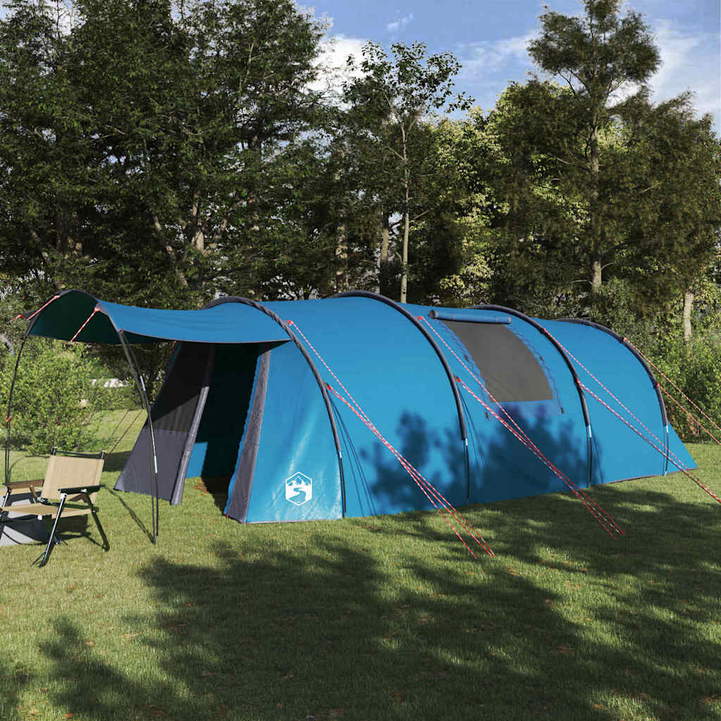 Vidaxl tunnel tent 4-person 4-persoons blauw en grijs