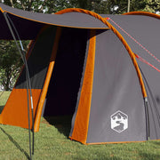Vidaxl tunnel tent 4-person 4-persoons grijs en oranje - afbeelding 3