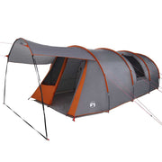 Vidaxl tunnel tent 4-person 4-persoons grijs en oranje - afbeelding 2