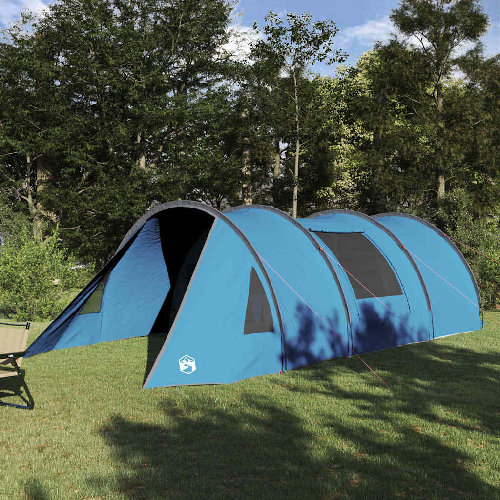 Vidaxl tunnel tent 4-person 4-persoons blauw en grijs