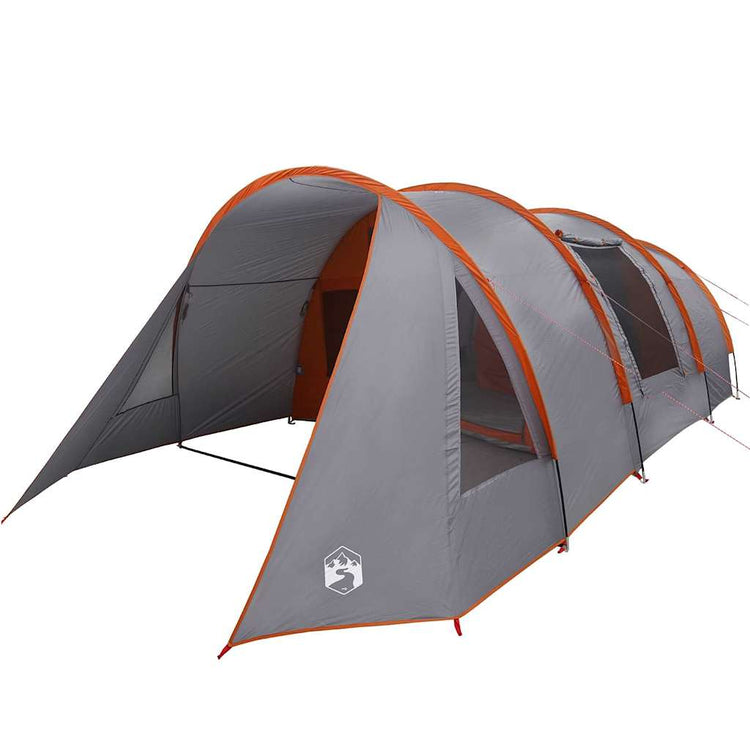 Vidaxl tunnel tent 4-person 4-persoons grijs en oranje
