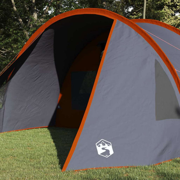 Vidaxl tunnel tent 5-person 5-persoons grijs en oranje