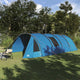 Vidaxl tunnel tent 6-persoon 6-persoons blauw en grijs