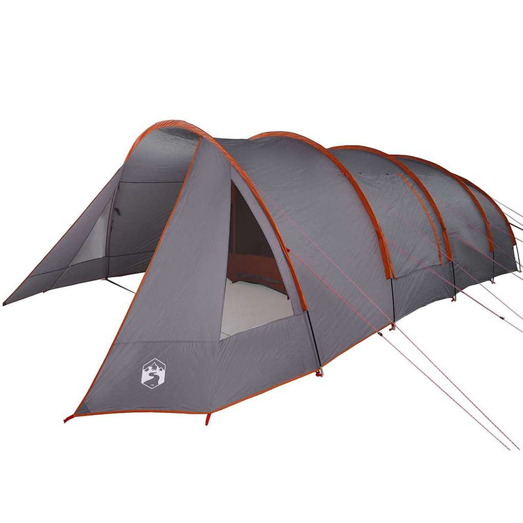 Vidaxl tunnel tent 6-persoon 6-persoons grijs en oranje