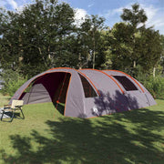 Vidaxl tunnel tent 6-persoon 6-persoons grijs en oranje - afbeelding 1