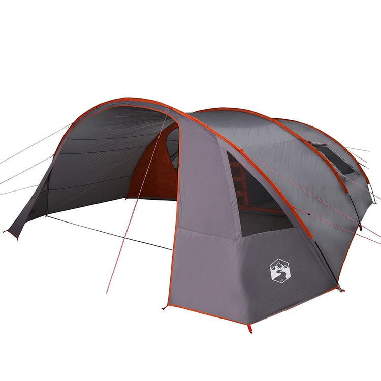 Vidaxl tunnel tent 6-persoon 6-persoons grijs en oranje