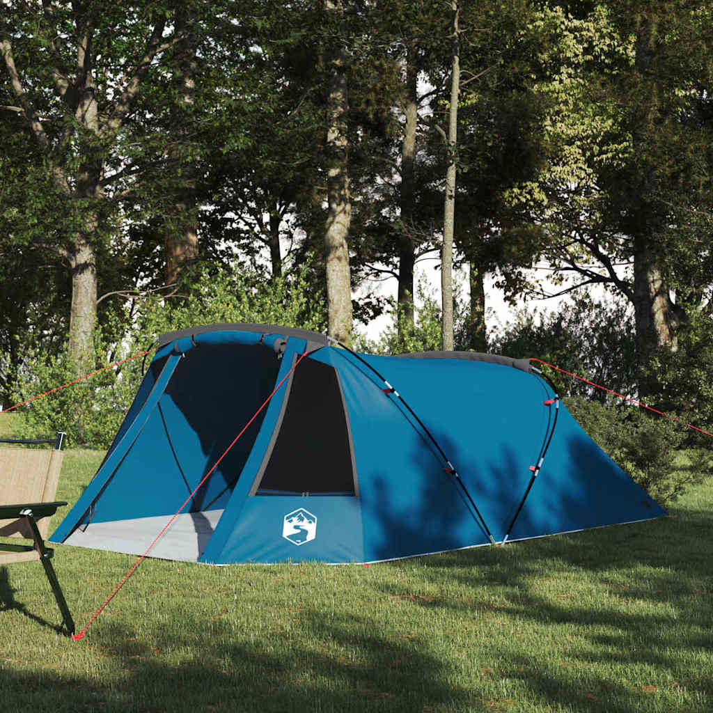 Vidaxl tunnel tent 3-person 3-persoons blauw en grijs
