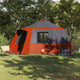 Vidaxl cabin tent 12-person met dak grijs en oranje 500 x 500 x 294 cm