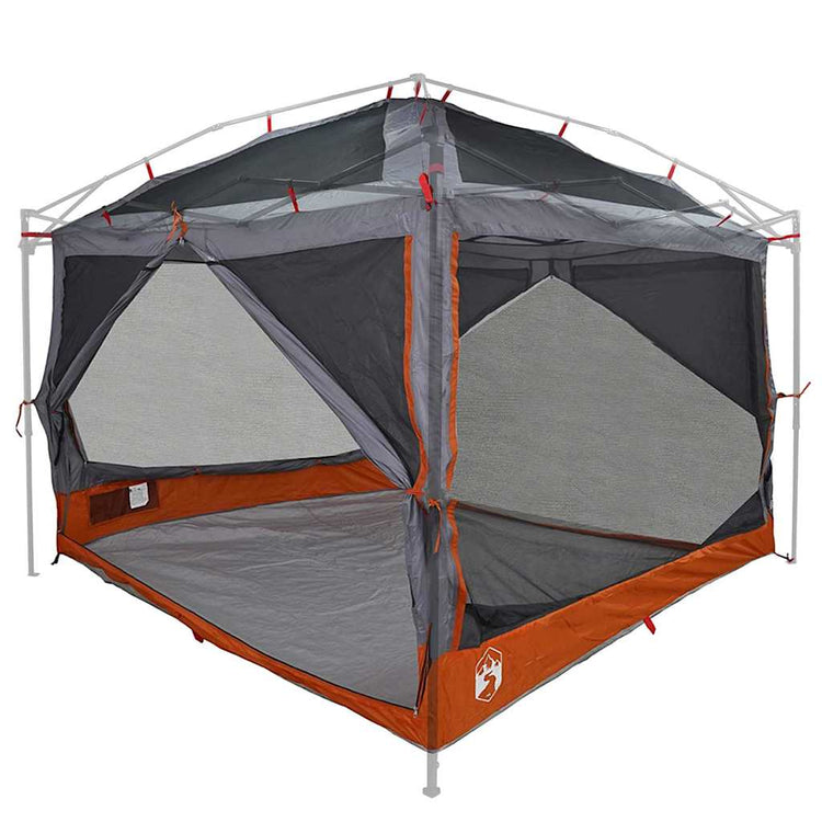 Vidaxl binnen tent voor 7 personen 7-persoons grijs en oranje