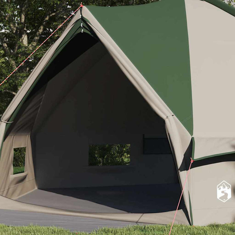 Vidaxl teepee tent voor 10 personen 10-persoons groen en wit