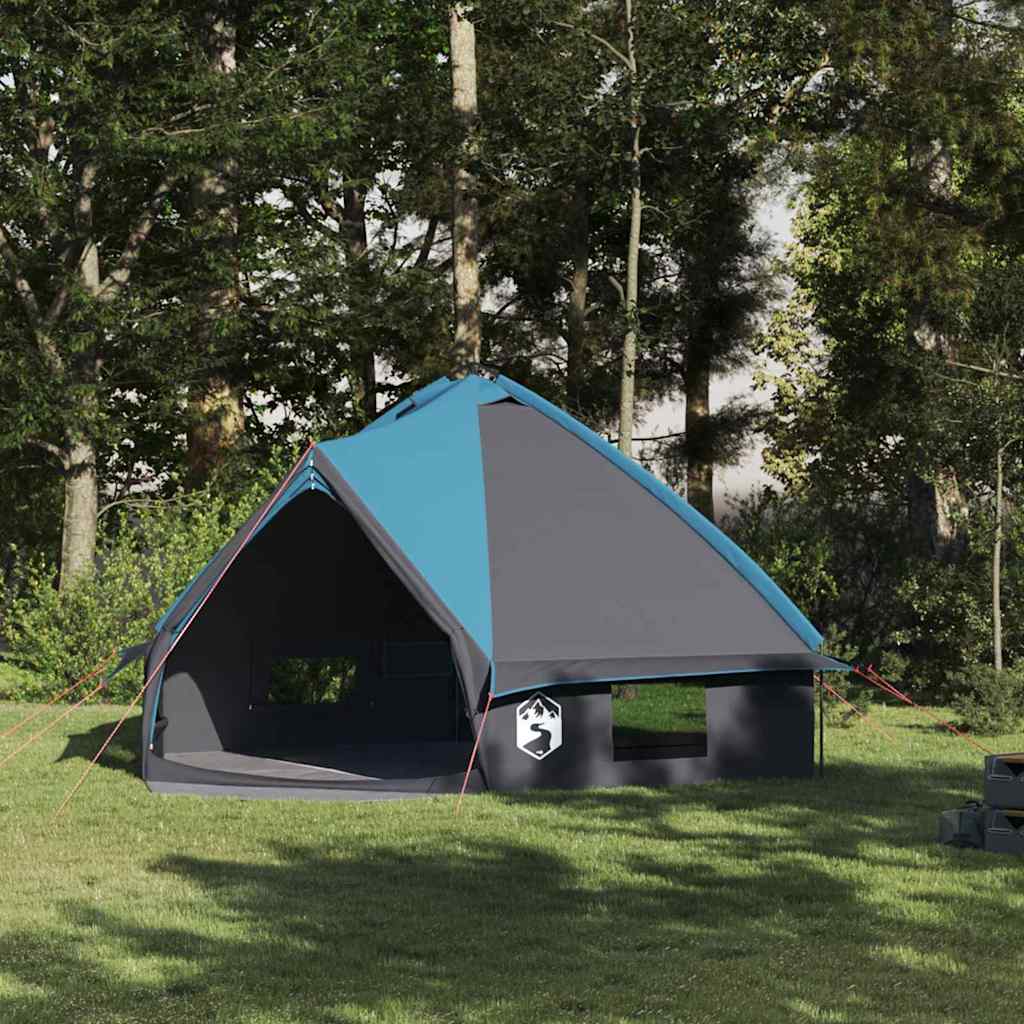 Vidaxl teepee tent 8-persoon 8-persoons blauw en grijs