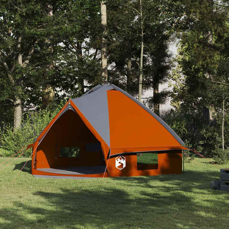 Vidaxl teepee tent met dak grijs en oranje 490 x 410 x 210 cm
