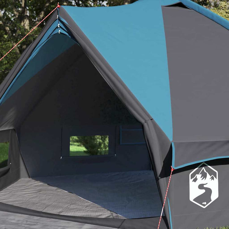 Vidaxl teepee tent voor 6 personen 6-persoons blauw en grijs