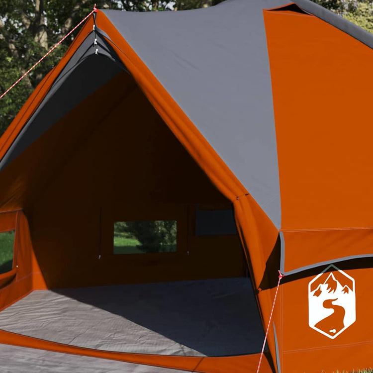 Vidaxl teepee tent 4-person 4-persoons grijs en oranje