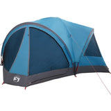 Vidaxl familietent voor 10 personen blauw en grijs 460 x 430 x 214 cm - afbeelding 2
