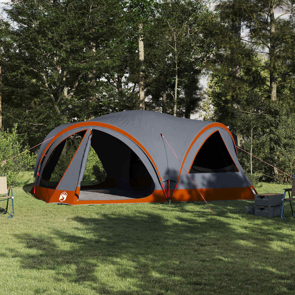 Vidaxl familietent voor 10 personen grijs en oranje 460 x 430 x 214 cm