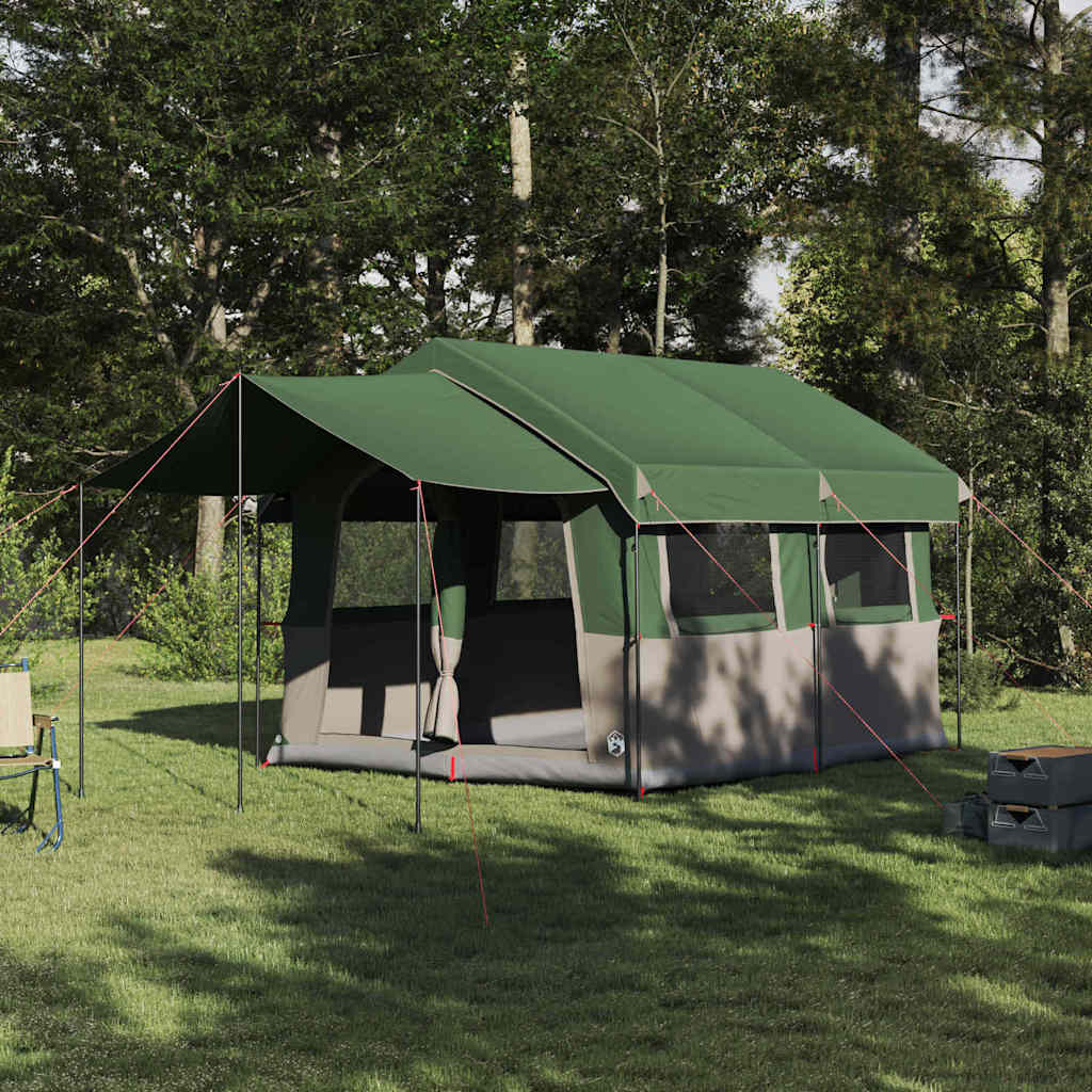 Vidaxl familietent voor 4 personen 4-persoons groen en wit