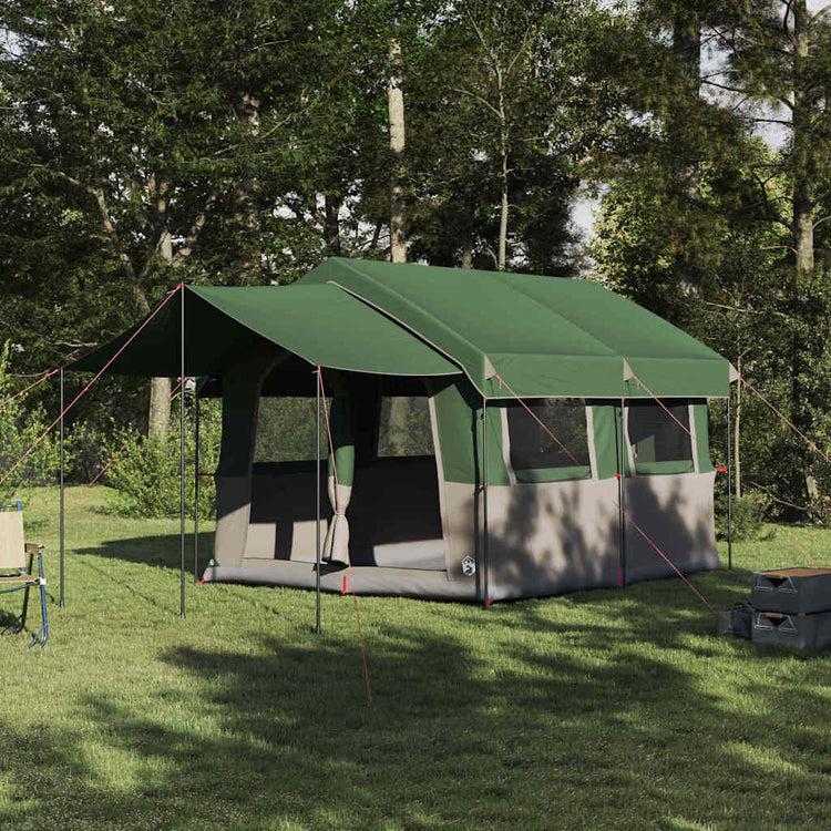 Vidaxl familietent voor 4 personen 4-persoons groen en wit