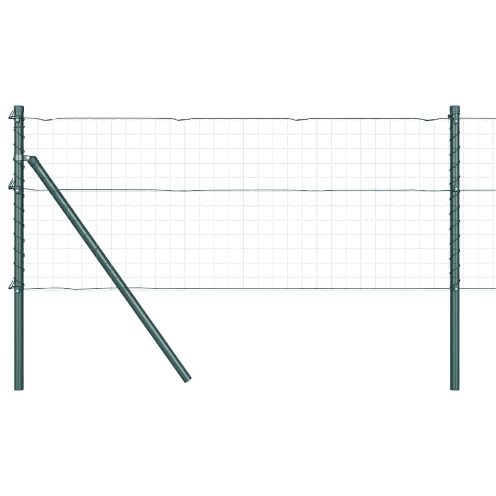 Vidaxl afrasteringspaal 7 pcs groen staal