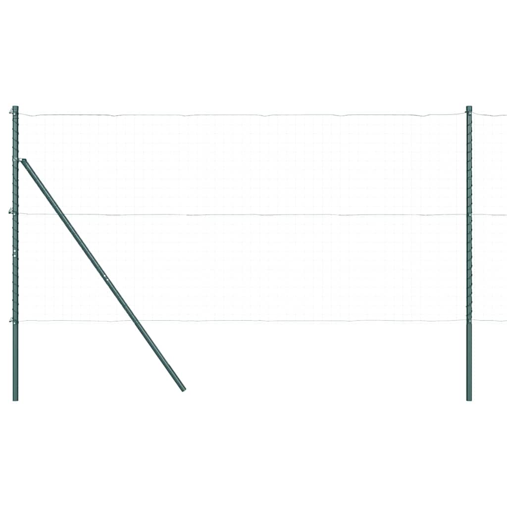 Vidaxl afrasteringspaal 13 pcs groen staal