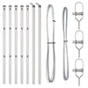 Vidaxl afrasteringspaal 7 pcs zilver staal