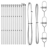 Vidaxl afrasteringspaal 13 pcs zilver staal
