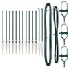 Vidaxl afrasteringspaal 13 pcs groen staal