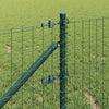 Vidaxl afrasteringspaal 7 pcs groen staal